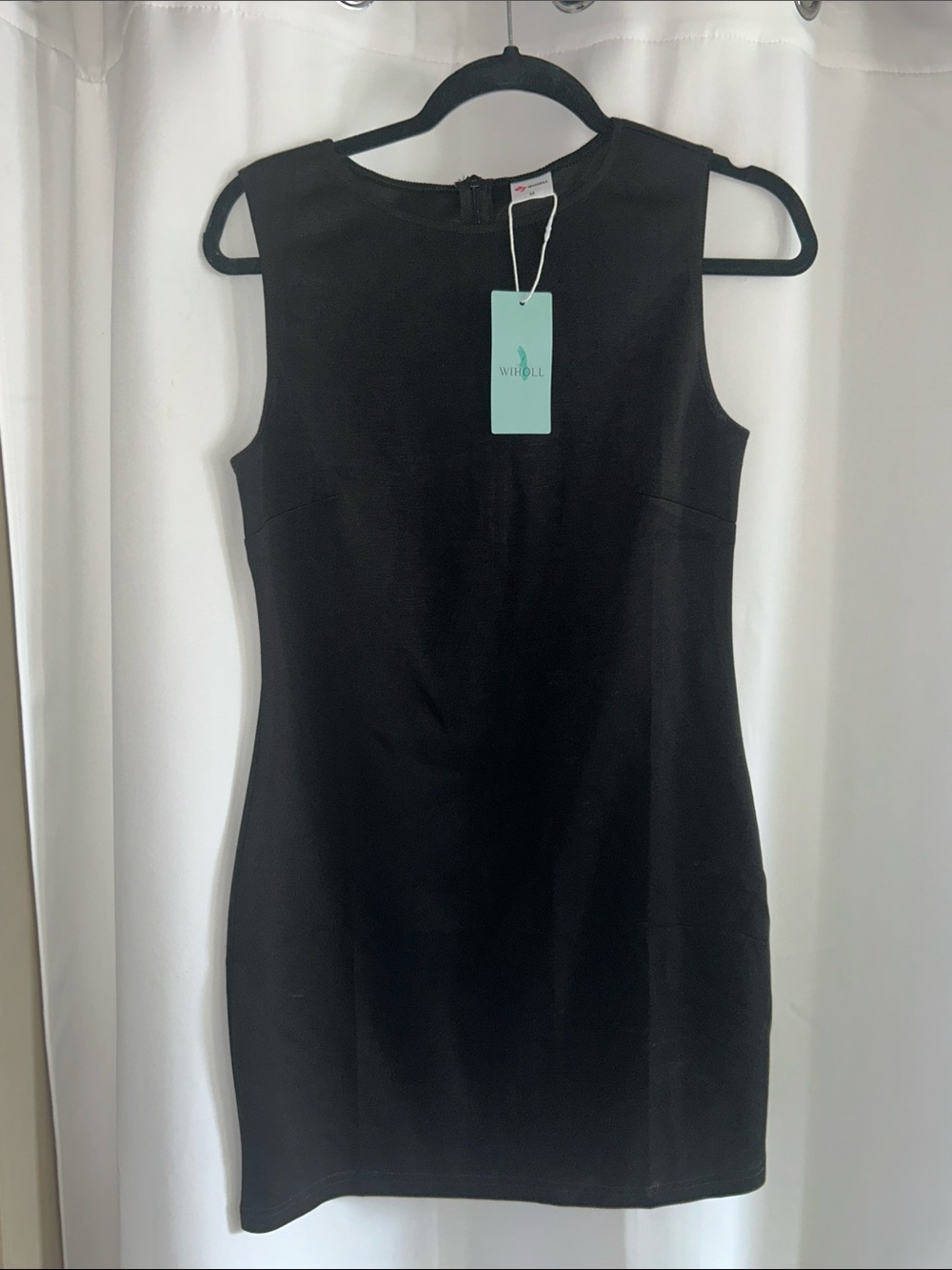 Black Sleeveless Mini Sheath Dress
